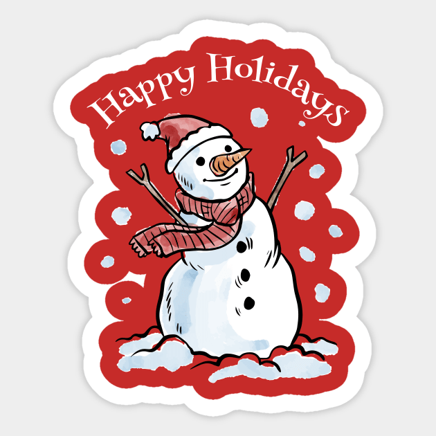 Snowman Happy Holidays Sticker by letnothingstopyou